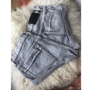 One Teaspoon Distressed Grey Bandit shorts